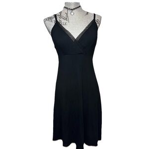 Stars Above Black Midi Slip Dress – Size Large